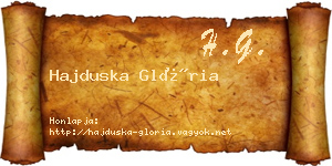 Hajduska Glória névjegykártya